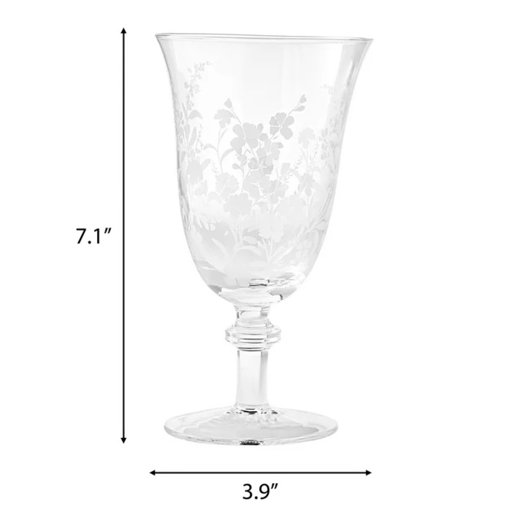 🌸 2025 New The Pioneer Woman Daisy 14-Ounce Glass Goblet, Clear, Qty 1 - Picture 6 of 8